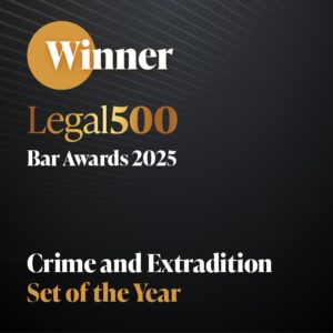 Legal 500 Bar Awards 2025 winner: Crime and Extradition Set of the Year